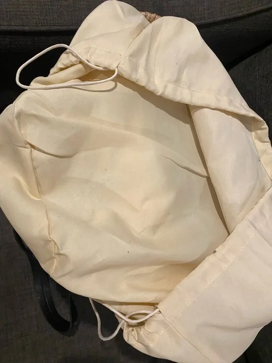 Woven Straw Tote Bag with Black Trim - Picture 5 of 7